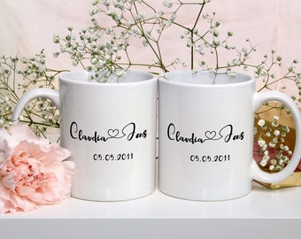 Partnertasse | Tasse personalisiert  | Tasse mit Namen | Tasse mit Wunschnamen | Tasse für Hochzeit | Tasse für Liebesgeschenk