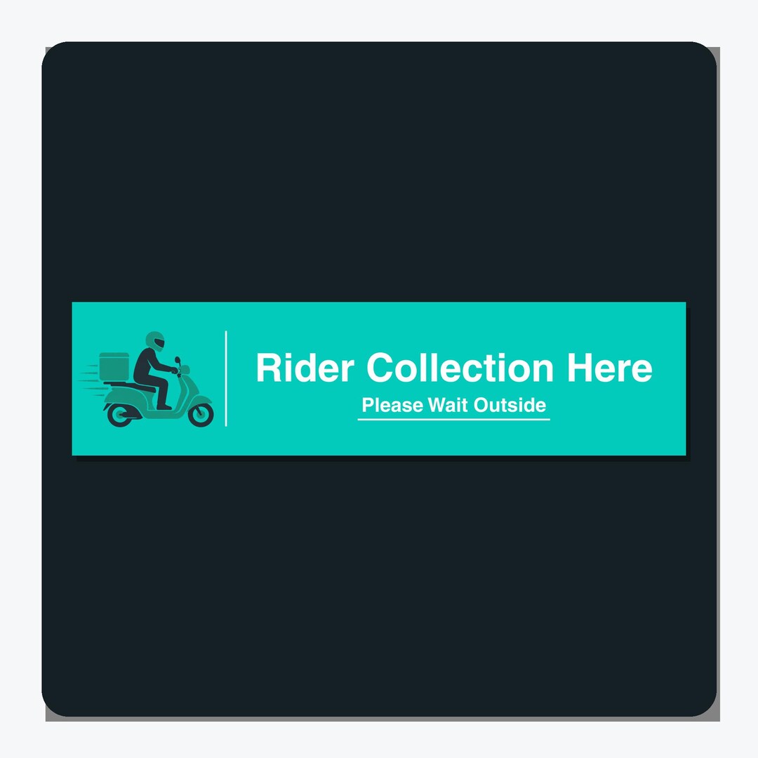 Printable Food Delivery Rider Collection Sign – Digital Download - Etsy