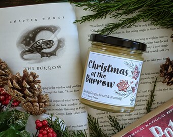 Christmas at the Burrow Soy Candle | Baking Gingerbread & Nutmeg | 9 oz