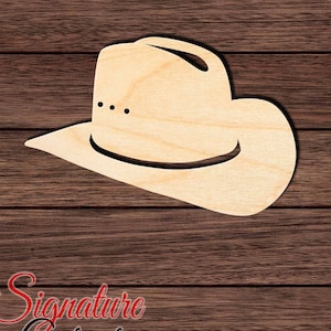 Cowboy Hat 002 Unfinished Wood Cutout for Crafting, Home & Room Décor, and other DIY projects - Many Sizes Available