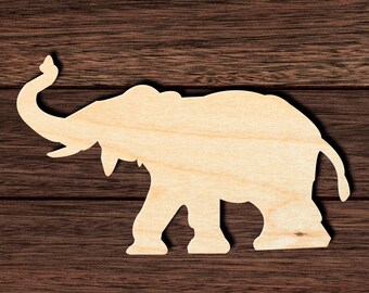 Elephant 005 Wooden Shape Cutout for Crafting, Home & Room Décor, and other DIY projects - Many Sizes Available