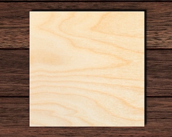 Square Wooden HQ Cutout for Crafting, Home & Room Décor, and other DIY projects - Many Sizes Available