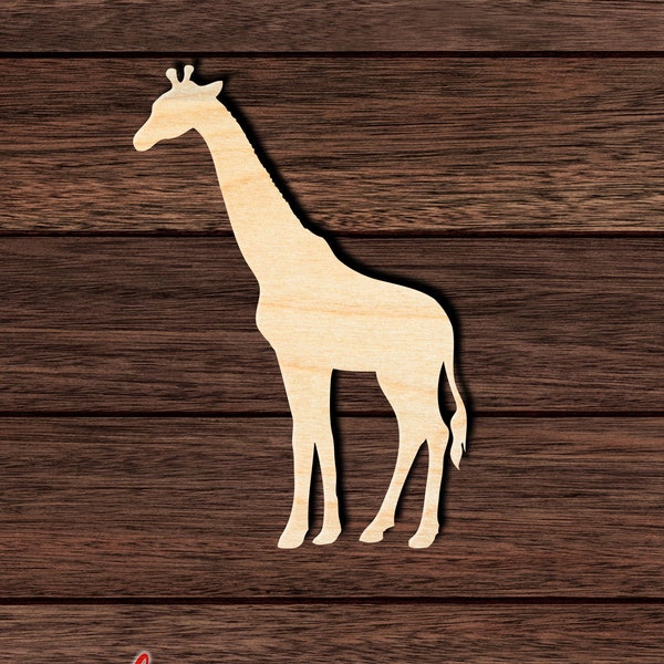 Giraffe 002 Wooden Shape Cutout for Crafting, Home & Room Décor, and other DIY projects - Many Sizes Available