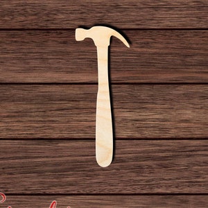 Hammer Unfinished Wooden Cutout for Crafting, Home & Room Décor, and other DIY projects - Many Sizes Available