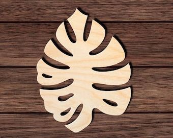 Monstera Leaf 008 Wooden Cutout for Crafting, Home & Room Décor, and other DIY projects - Many Sizes Available