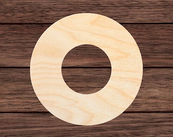 Circle With Hole Wooden HQ Cutout for Crafting, Home & Room Décor, and other DIY projects - Many Sizes Available