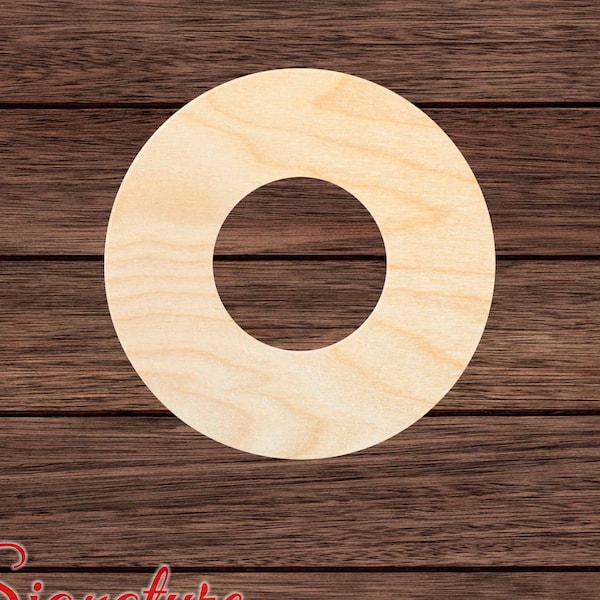 Circle With Hole Wooden HQ Cutout for Crafting, Home & Room Décor, and other DIY projects - Many Sizes Available