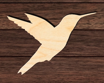Hummingbird 004 Unfinished Wooden Cutout for Crafting, Home & Room Décor, and other DIY projects - Many Sizes Available