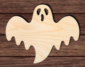 Ghost 002 Wooden Shape Cutout for Crafting, Home Room Décor, and other DIY projects - Many Sizes Available