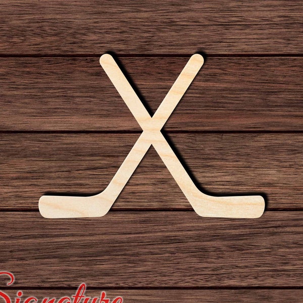 Hockey Stick 002 Wooden Shape Cutout for Crafting, Home & Room Décor, and other DIY projects - Many Sizes Available