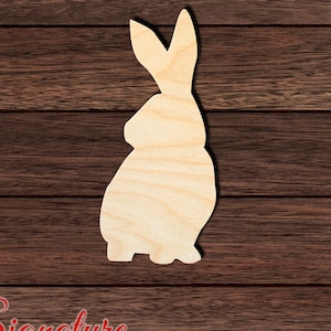 Rabbit 029 Shape Cutout for Crafting, Home & Room Décor, and other DIY projects - Many Sizes Available