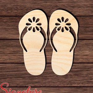 Flip Flops 002 Shape Cutout in Wood - Etsy