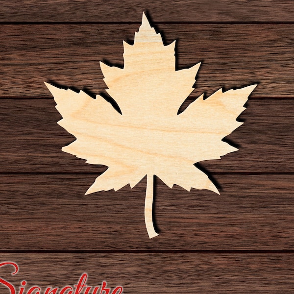 Maple Leaf  001 Unfinished Wooden Cutout for Crafting, Home & Room Décor, and other DIY projects - Many Sizes Available