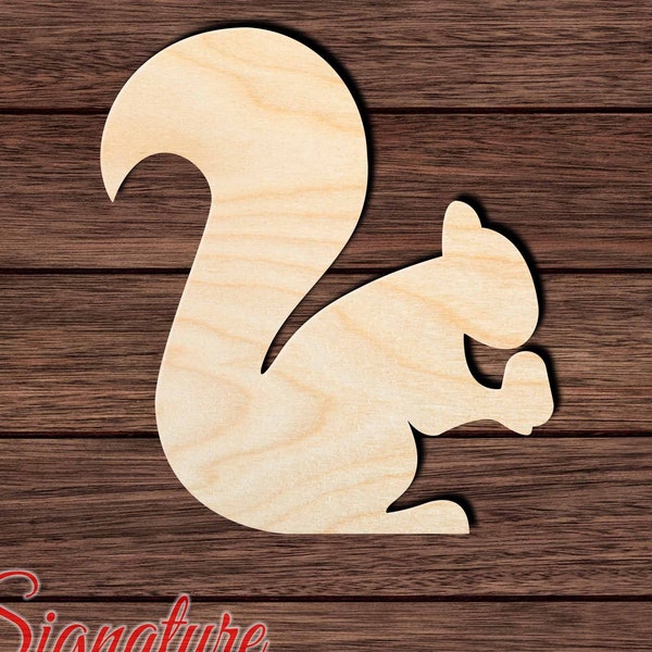 Squirrel 005 Unfinished Wooden Cutout for Crafting, Home & Room Décor, and other DIY projects - Many Sizes Available