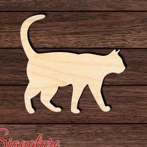 Cat 008 Wooden Shape Cutout for Crafting, Home & Room Décor, and other DIY projects - Many Sizes Available