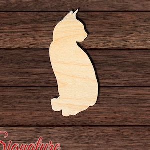 Cat 006 Wooden Shape Cutout for Crafting, Home & Room Décor, and other DIY projects - Many Sizes Available