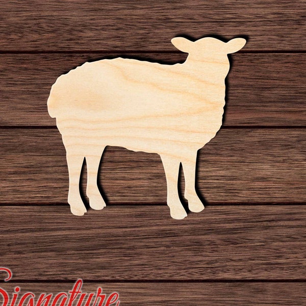 Sheep 002 Unfinished Wooden Cutout for Crafting, Home & Room Décor, and other DIY projects - Many Sizes Available