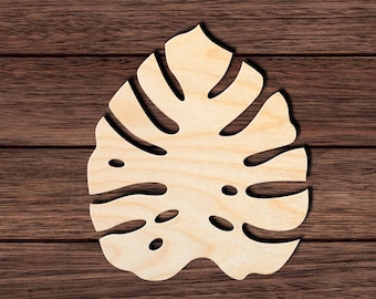 Monstera Leaf 011 Wooden Cutout for Crafting, Home & Room Décor, and other DIY projects - Many Sizes Available