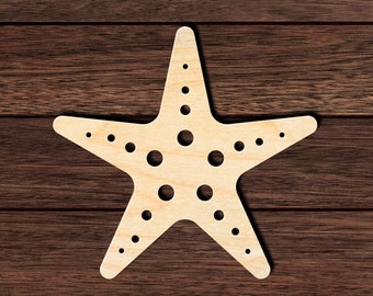 Starfish 001 Unfinished Wooden Cutout for Crafting, Home & Room Décor, and other DIY projects - Many Sizes Available