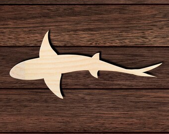 Shark Shape Cutout, Shark Wall Decor, Wood Shark Cutout Shape, Ocean ...