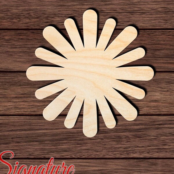 Flower 005 Unfinished Wooden Cutout for Crafting, Home & Room Décor, and other DIY projects - Many Sizes Available