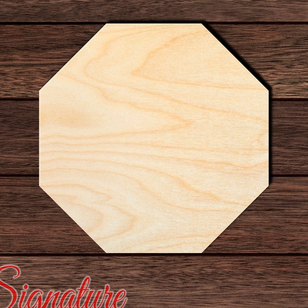 Octagon Wooden HQ Cutout for Crafting, Home & Room Décor, and other DIY projects - Many Sizes Available