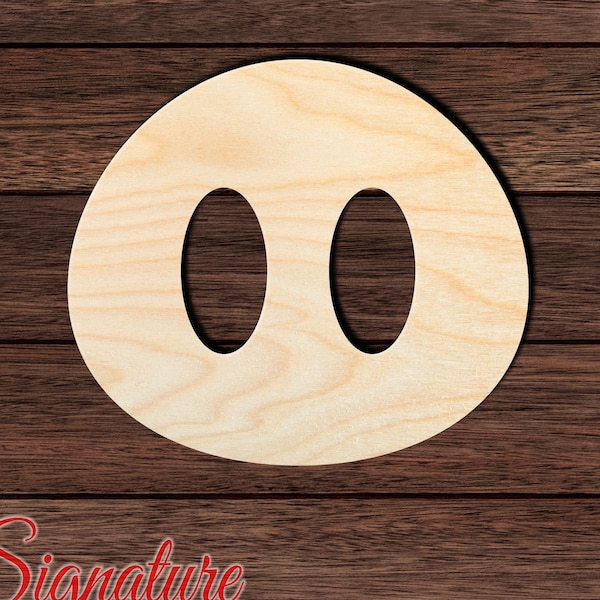 Pig 004 Snout Unfinished Wooden Cutout for Crafting, Home & Room Décor, and other DIY projects - Many Sizes Available