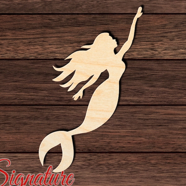 Mermaid 001 Wooden Cutout for Crafting, Home & Room Décor, and other DIY projects - Many Sizes Available