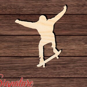 Skater 003 Wooden Shape Cutout for Crafting, Home & Room Décor, and other DIY projects - Many Sizes Available