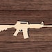M16 Rifle Military Wooden Cutout for Crafting, Home &amp; Room Décor, and ...