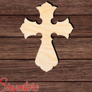 Cross 012 Unfinished Wooden Cutout for Crafting, Home & Room Décor, and other DIY projects - Many Sizes Available