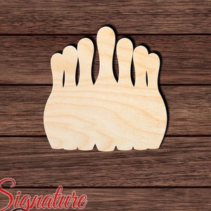 Bowling Pin 002 Unfinished Wooden Cutout for Crafting, Home & Room Décor, and other DIY projects - Many Sizes Available