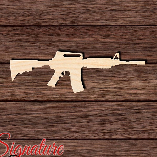 M16 Rifle Military Wooden Cutout for Crafting, Home & Room Décor, and other DIY projects - Many Sizes Available