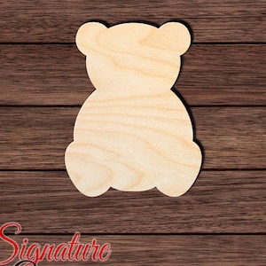Teddy Bear 002 Symbol Wooden Shape Cutout for Crafting, Home & Room Décor, and other DIY projects - Many Sizes Available