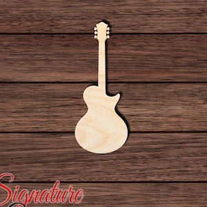 Guitar 002 Wooden Cutout for Crafting, Home & Room Décor, and other DIY projects - Many Sizes Available