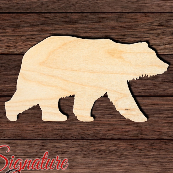 Bear 002 Wooden HQ Cutout for Crafting, Home & Room Décor, and other DIY projects - Many Sizes Available