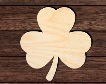 Clover Shamrock 002 Wooden HQ Cutout for Crafting, Home & Room Décor, and other DIY projects - Many Sizes Available
