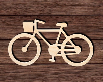 10x 9cm Wooden Bicycle Cutout Slices Crafts Embellishment DIY Ornament Craft