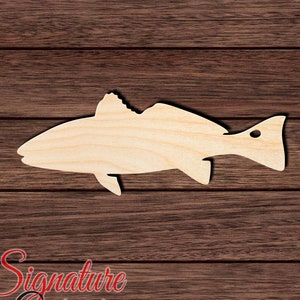 Red Drum Fish Wooden Shape Cutout for Crafting, Home & Room Décor, and other DIY projects - Many Sizes Available