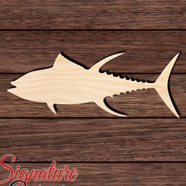 Tuna Fish Wooden Shape Cutout for Crafting, Home & Room Décor, and other DIY projects - Many Sizes Available