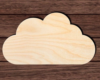 Cloud 013 Wooden Cutout for Crafting, Home & Room Décor, and other DIY projects - Many Sizes Available