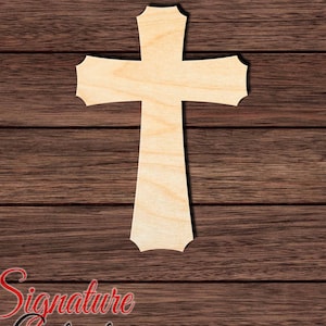 Cross 008 Unfinished Wooden Cutout for Crafting, Home & Room Décor, and other DIY projects - Many Sizes Available