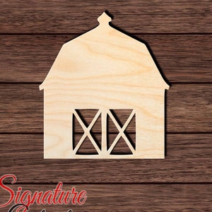 Barn 001 Wooden Cutout for Crafting, Home & Room Décor, and other DIY projects - Many Sizes Available