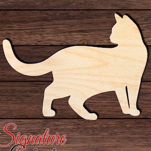 Cat 010 Unfinished Wooden Cutout for Crafting, Home & Room Décor, and other DIY projects - Many Sizes Available