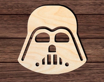 Darth Vader Helmet 001 Unfinished Wooden Cutout for Crafting, Home & Room Décor, and other DIY projects - Many Sizes Available