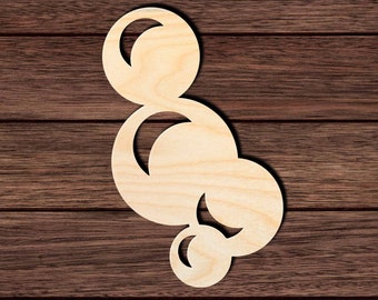 Bubbles 001 Wooden Shape Cutout for Crafting, Home & Room Décor, and other DIY projects - Many Sizes Available