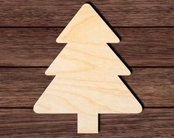 Christmas Tree 007 Wooden Shape Cutout for Crafting, Home & Room Décor, and other DIY projects - Many Sizes Available