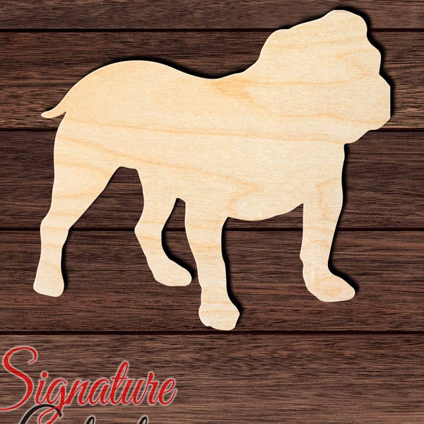Bulldog Unfinished Wooden Cutout for Crafting, Home & Room Décor, and other DIY projects - Many Sizes Available