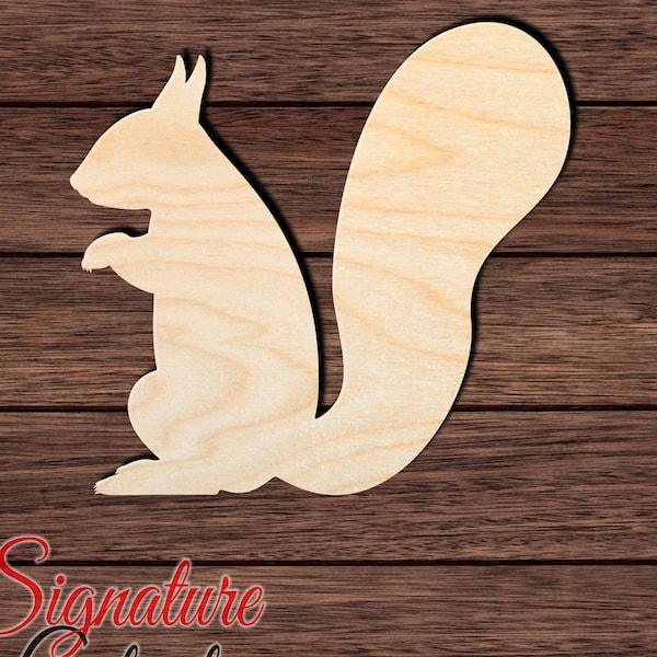 Squirrel 001 Unfinished Wooden Cutout for Crafting, Home & Room Décor, and other DIY projects - Many Sizes Available