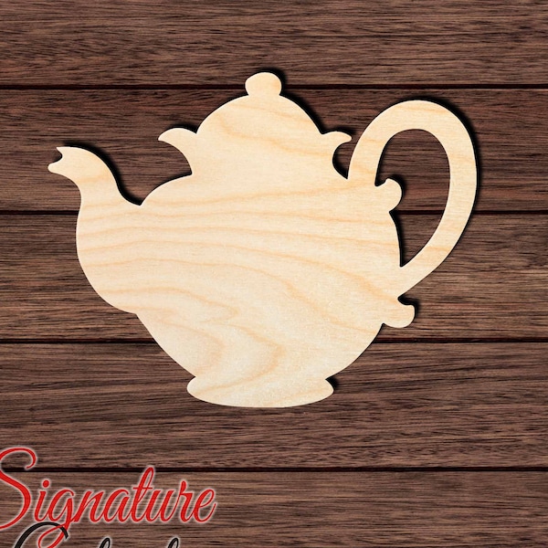 Teapot 001 Unfinished Wooden Cutout for Crafting, Home & Room Décor, and other DIY projects - Many Sizes Available